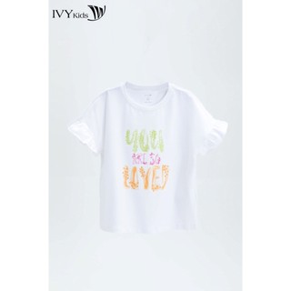 Áo thun tay bèo bé gái ivy moda ms 57g1228