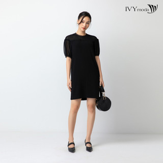 Đầm suông phối đăng ren ivy moda ms 47m6685