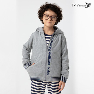 Áo khoác cổ mũ bé trai ivy moda ms 77k1161