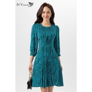 Đầm 2 lớp họa tiết ivy moda ms 48m7150