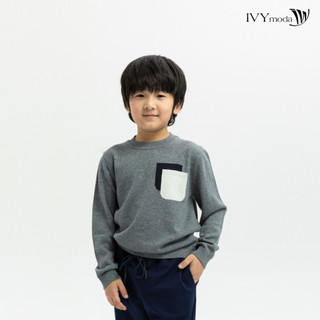 Áo len cổ tròn bé trai IVY moda MS 58K0774