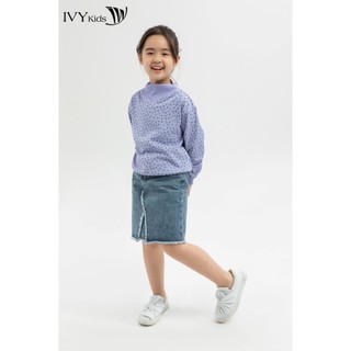 Áo thun họa tiết cổ cao bé gái ivy moda ms 58g1121