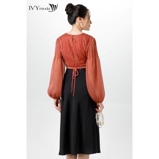 Chân váy lụa Midi IVY moda MS 31M7263