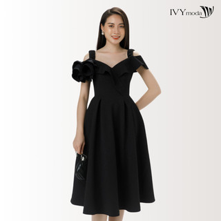 Đầm dạ hội phối hoa hồng ivy moda ms 45s2645