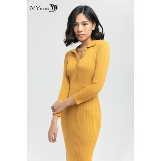 Đầm len lông cừu cổ đức IVY moda MS 42B7969