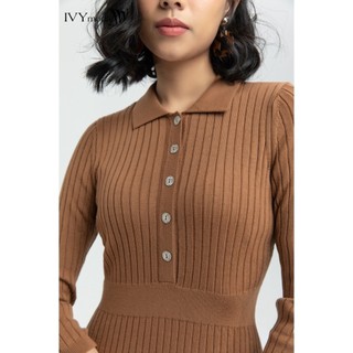 Đầm len lông cừu cổ đức IVY moda MS 42B7969