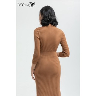 Đầm len lông cừu cổ đức IVY moda MS 42B7969