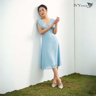 Đầm xòe cổ v ivy moda ms 48m7291