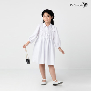 Đầm xếp hoa nổi bé gái ivy moda ms 48g1040
