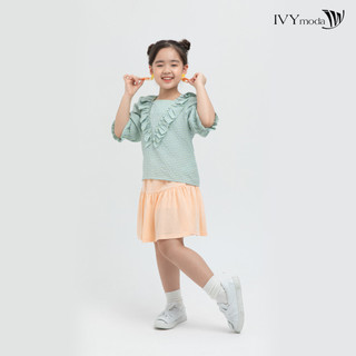 Chân váy thun trơn 2 lớp bé gái ivy moda ms 31g1014