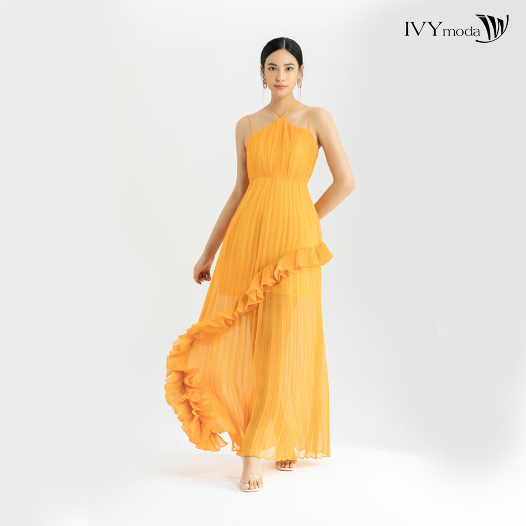 Đầm dập ly dây kiểu IVY moda MS 45S2540