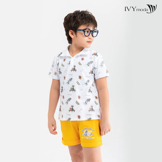 Quần lửng cạp dây kéo rút bé trai ivy moda ms 21k1213