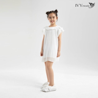 Đầm voan xếp ly bé gái IVY moda MS 48G1246