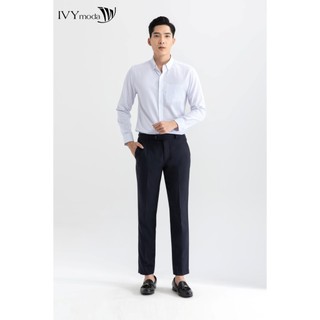 Áo sơ ni nam kẻ dáng Slim Fit thiết kế IVY moda MS 17E2977