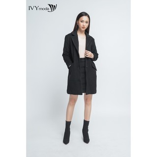 Áo khoác dạ nữ dáng dài IVY moda MS 71M1243