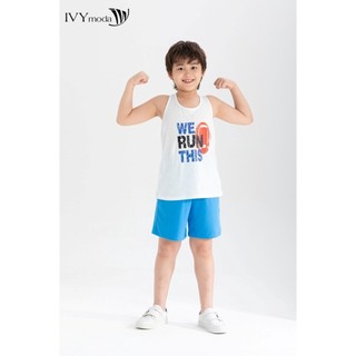 Áo 3 lỗ (kèm quần) We Run This bé trai IVY moda MS 56K1352