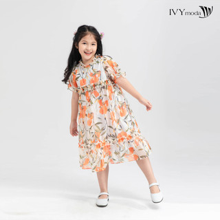 Đầm voan hoa 2 lớp bé gái ivy moda ms 48g1225