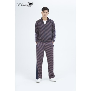 Quần dài nam ống suông họa tiết IVY moda MS 22E2249