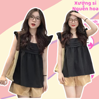Set áo babydoll cánh tiên, sét bộ nữ nhiều màu xinh kèm quần short kiểu dáng tiểu thư nhẹ nhàng form rộng