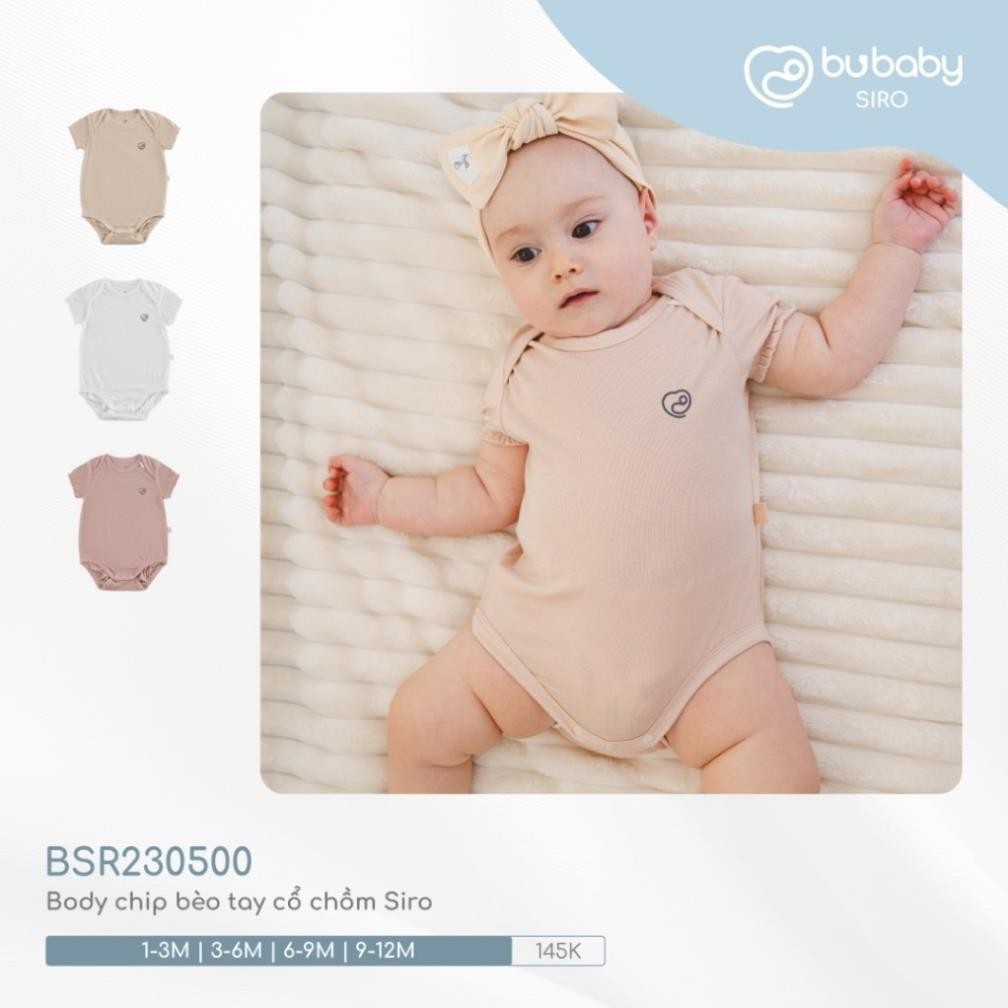 BU Baby sơ sinh - Body chip bèo tay cổ chồm Siro BSR230500 cho bé sơ sinh |Quần áo BU chính hãng