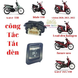 Công tắc tắt đèn pha cos cho các dòng xe wave 110, rsx 110, blade, vision ,lead halogen không có nút tắt đèn