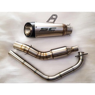 Pô sc vát gắn xe máy pkl exciter 150 155 winnner winnerx cbr gsx r15v3 r15v4 tfx kèm cổ bầu 2 khúc inox