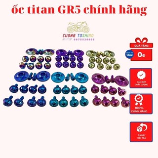 Ốc titan Gr5 chính hãng 6li15 6li10 6li20 4li 5li 8li chân gương bắt ốp pô , dè , dàn áo ... dành cho nhiều dòng xe