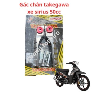 Gác chân nhôm gắn sirius 50cc kèm ốc và long đền đỏ gắn đơn giản kêu tạch tạch để chân takegawa