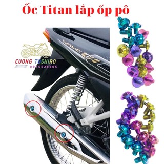 Ốc titan gr5 gắn ốp pô xe wave a wave a 2007-2022 50cc 100cc 110cc, sirius, rsx fi 110