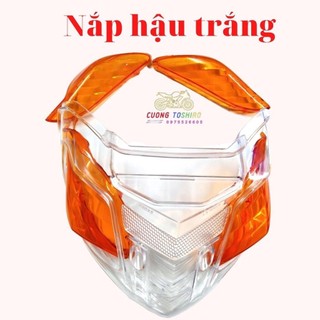Nắp hậu trắng kèm xi nhan cam lắp cho xe wave 50cc 100cc 110cc 2007 - 2024 hàng đẹp