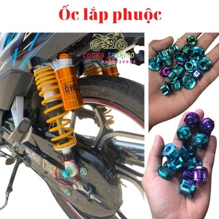 Ốc titan gr5 gắn phuộc giảm sóc sau wave a 2007-2021, wave 50cc, rsx fi 110, blade 110 siêu đẹp