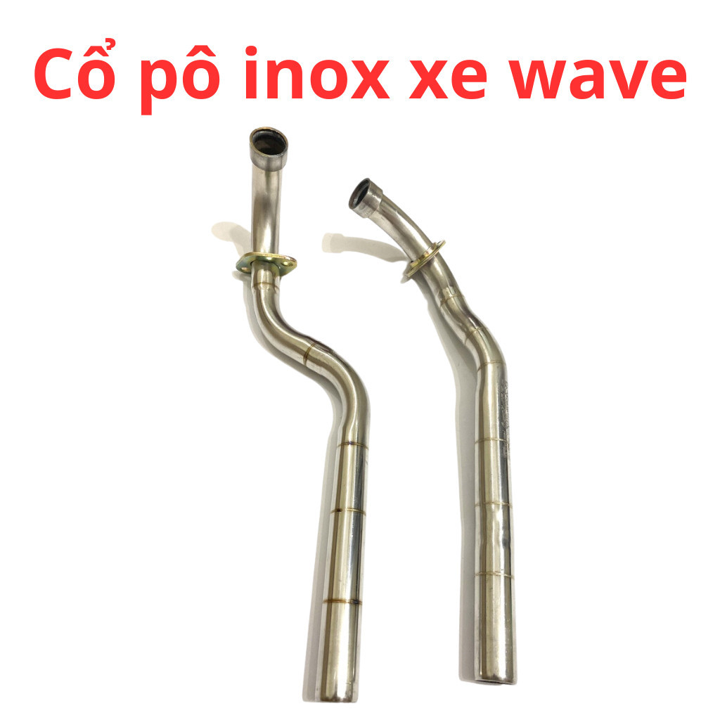cổ pô inox gắn pô zin cho xe wave 50 100 110 dream rsx rs s blade không gỉ dùng để thay thế cổ pô zi