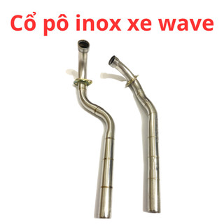 cổ pô inox gắn pô zin cho xe wave 50 100 110 dream rsx rs s blade không gỉ dùng để thay thế cổ pô zin