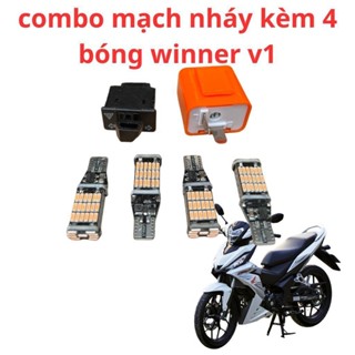 công tắc mạch hazard kèm 4 xi nhan led T15 siêu sáng lắp cho xe winner v1 bảo hành 1 năm lắp như zin