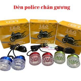 Đèn led nháy police lắp chân gương cho mọi dòng xe xanh lá, dương, đỏ loại xịn chống nước tuyệt đối bảo hành 1 năm
