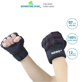 Găng tay tập gym nửa ngón 2 in 1 aolikes a109 Sportslink