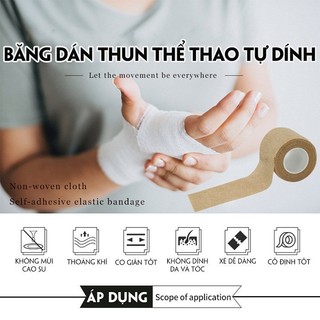 Băng cuốn thể thao tự dính 2.5cm x 4.5m