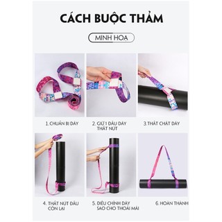 Dây đeo thảm yoga sợi bông Gradient