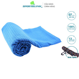 Khăn trải thảm yoga Sportslink cotton hạt cao su non senior