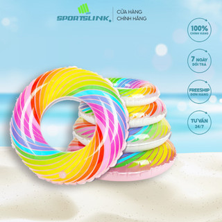 Phao bơi hình tròn in hoạ tiết vòng xoắn colorful Sportslink