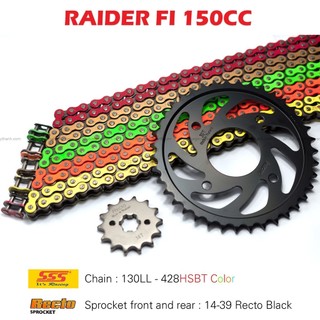 Nhông sên dĩa Raider FI 14-39 sên màu 10 ly , dĩa Recto