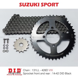 Nhông sên dĩa Suzuki Sport sên phốt cao su 9 ly