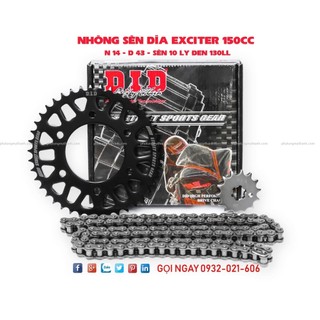 Nhông sên dĩa DID 14 - 43 Exciter 150cc Thái Lan