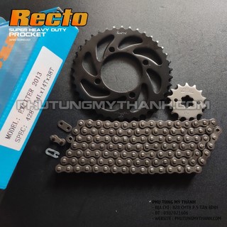 Nhông sên dĩa Recto xe Exciter 135 không phốt cao su