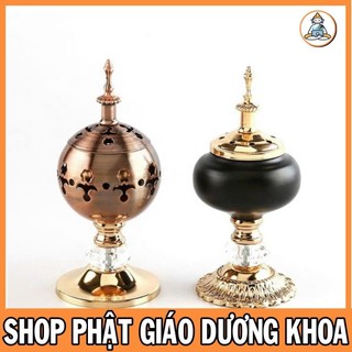 Tặng 3 nụ trầm, Lư đồng xông trầm kiểu Ấn ĐỘ cực đẹp, hot có 2 mẫu