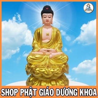 Tôn tượng a di đà ngồi cao 30cm - tượng phật thờ cúng a di đà composite