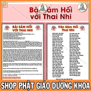 To92 - tờ sám hối với thai nhi, in 2 mặt, ép plastics nhiều cỡ