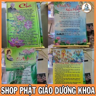 10 mẫu tranh cuộn đẹp 40cm x 60cm tình cảm gia đình, tình cha nghĩa mẹ và những câu ý nghĩa cuộc sống - tc11 đến tc20
