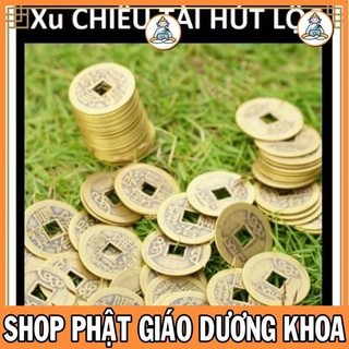Combo 10 Đồng xu phong thủy bằng đồng hút tài lộc, đồng xu cổ không xi mạ