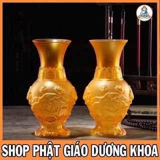 Bình hoa thờ cúng lưu ly vàng - 3 cỡ, hàng cao cấp vip - luulyvang